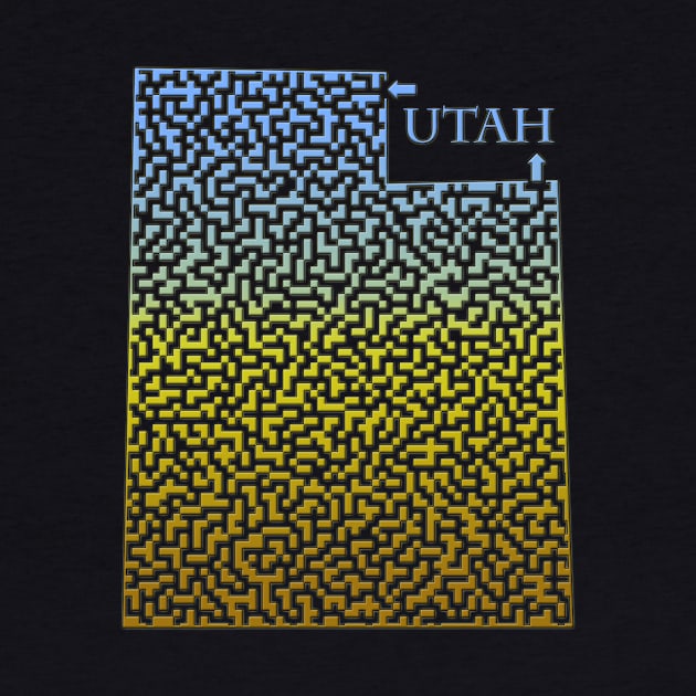 Utah State Outline Maze & Labyrinth by gorff